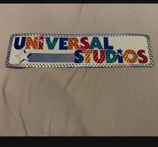 Universal Studios Retro Hologram Bumper Sticker