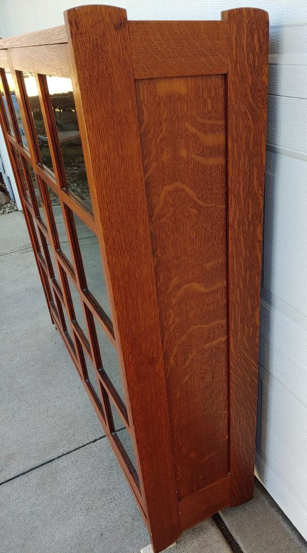 KILLER 48 X 48 MINTY STICKLEY BROTHERS 2 DOOR BOOKCASE W/ 3 SHELVES...