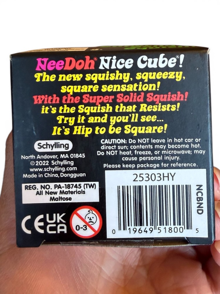NeeDoh Nice Cube - Super Solid Squish! (Blue) - Brand New/Factory Sealed!