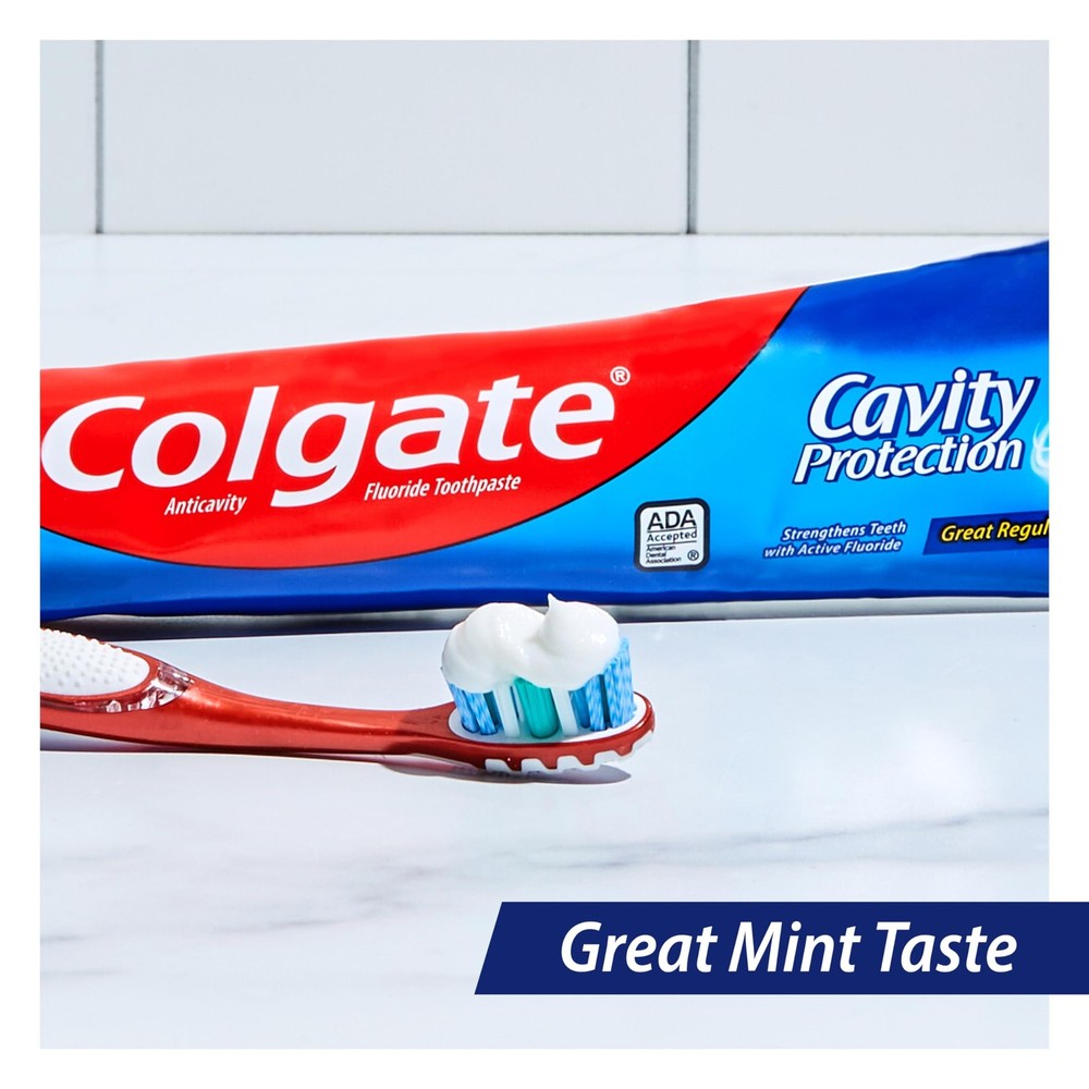 6-Pack Colgate Regular Cavity Protection Toothpaste with Fluoride, White 6 oz