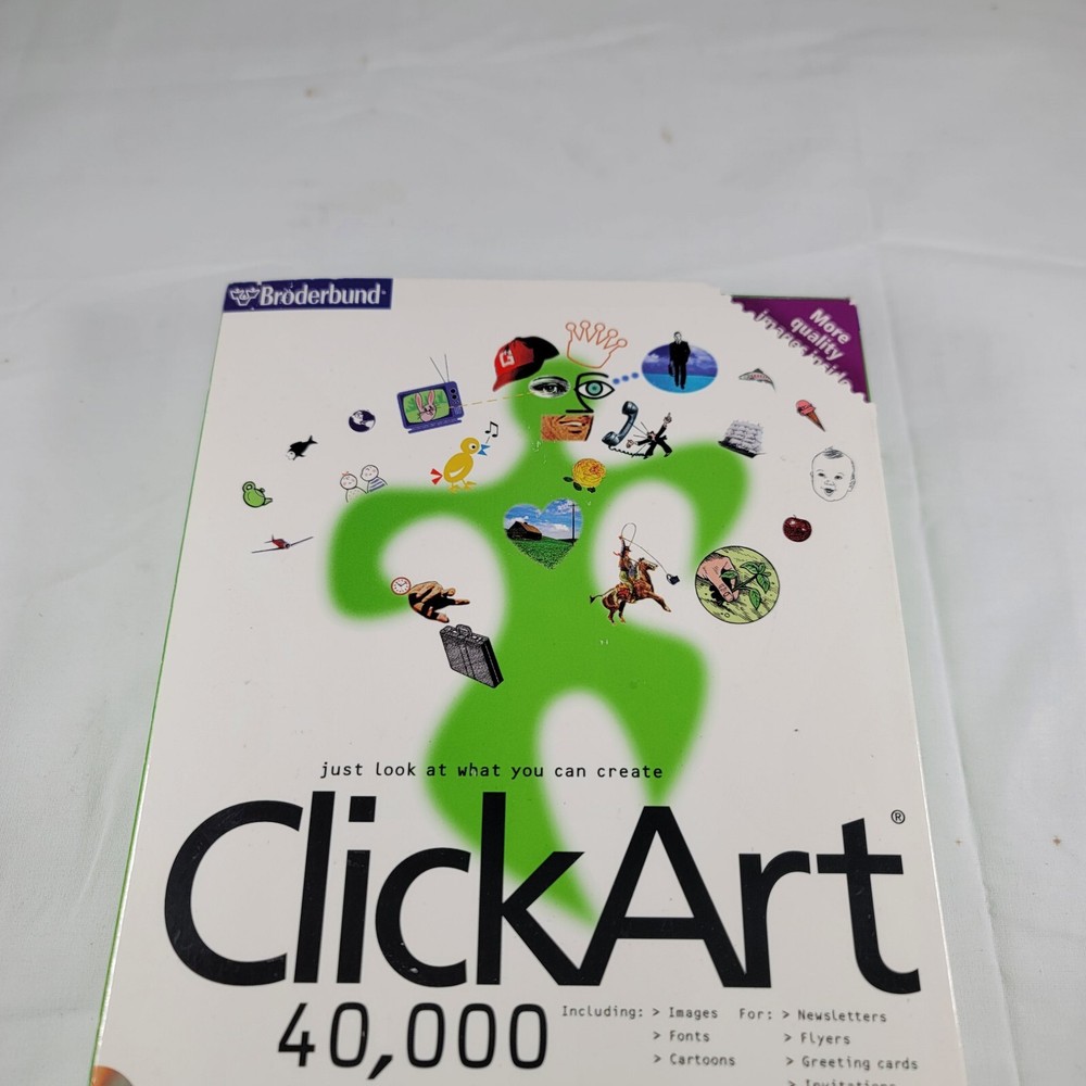 Click Art 40,000 Starter Image Pak Software 4 PC Users Guide Visual Catalog 3CDs