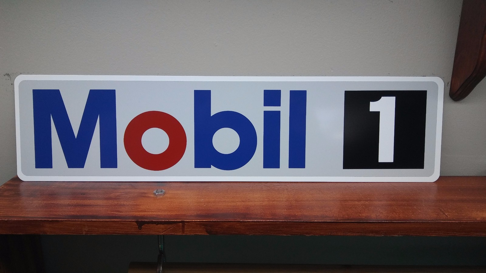 Mobil 1 Oil Aluminum Sign 6" x 24"