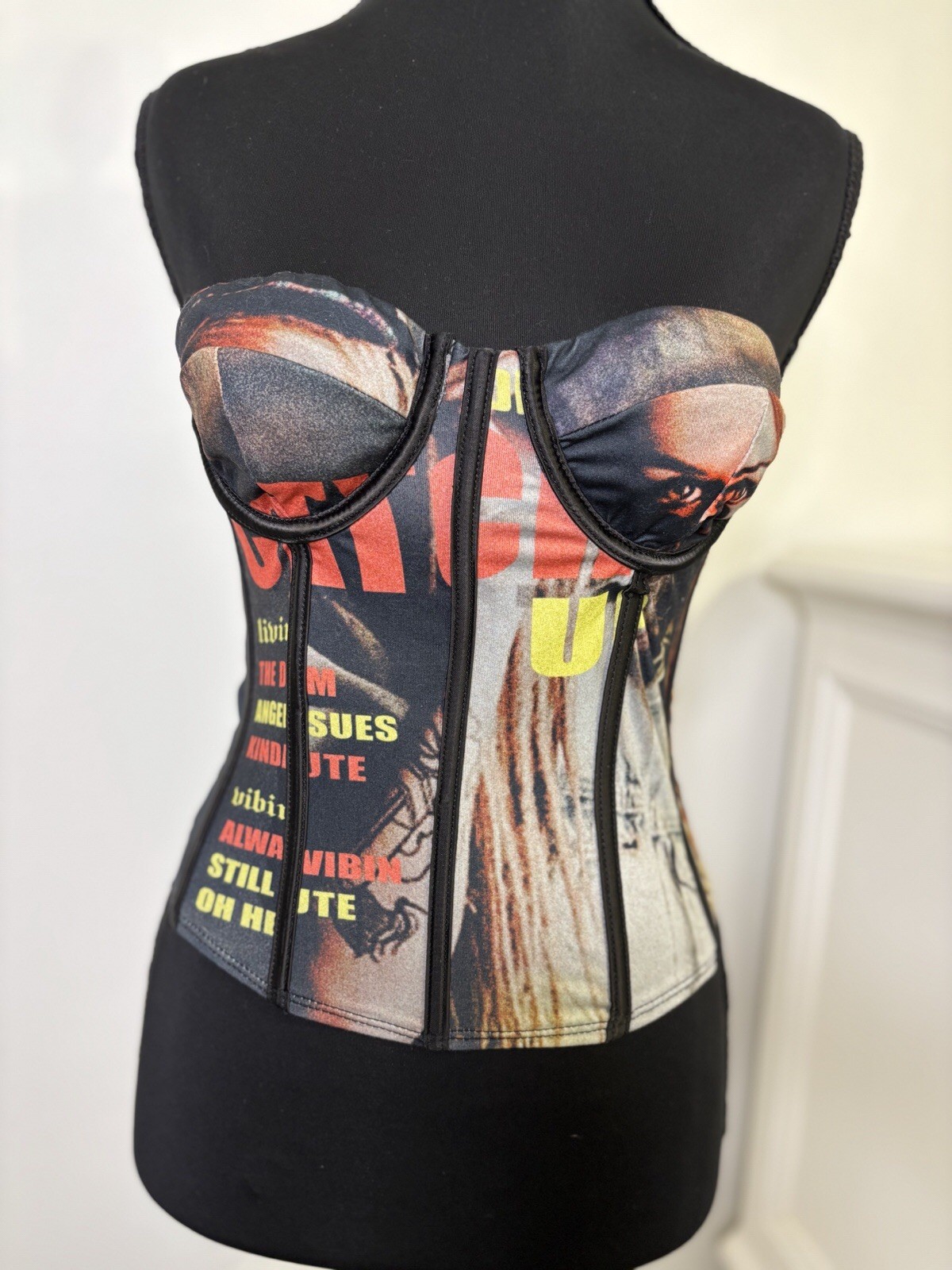 Edikted Corset Bustier Top Small NWT Y2K Structured Underwire Crop Style S13731