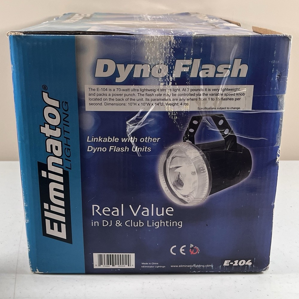 ELIMATOR LIGHTING E 104 VARIABLE FLASH STROBE LIGHT TESTED WORKING