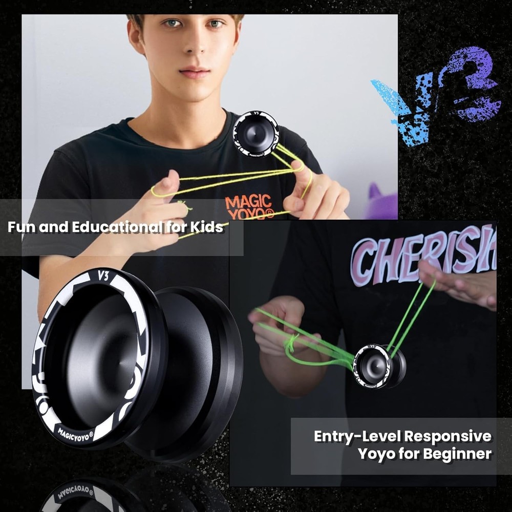 Complete V3 Yoyo Set - Dual Function with 12 Strings & Elegant Gift Packaging