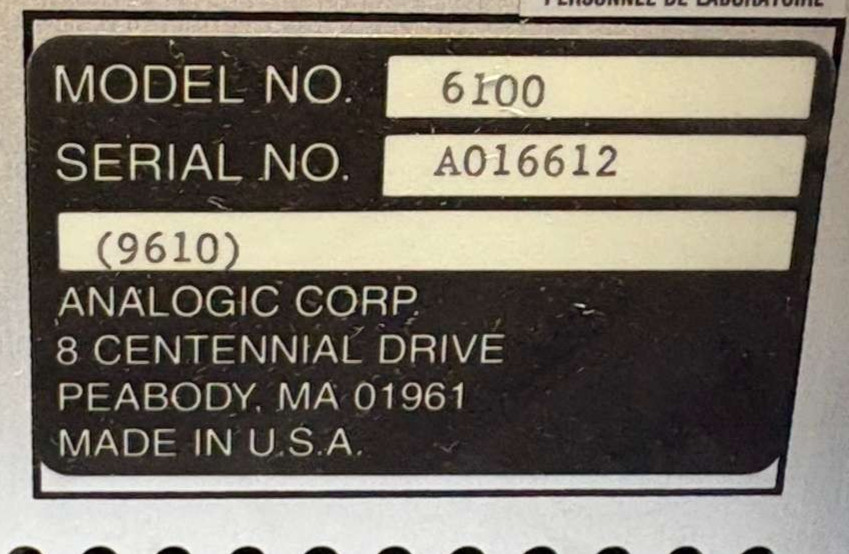 Analogic Data Precision Waveform Dynamic Signal Analyzer 6100B w/Digitizer 611-1