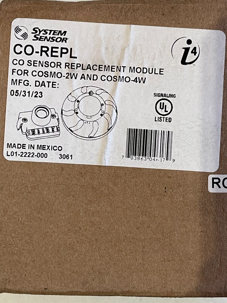 System Sensor CO-REPL Replacement CO Cell for COSMO-2W and COSMO-4W Detectors