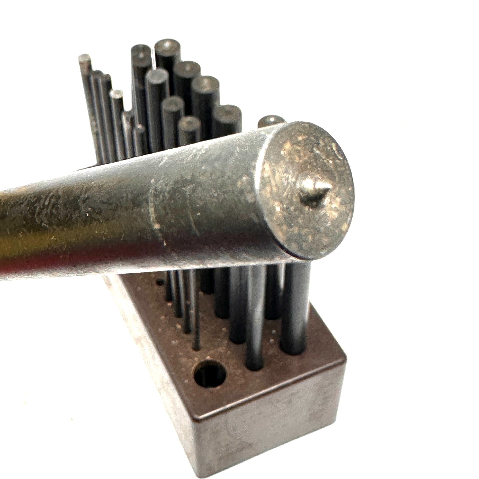 Vintage 27 pc Precision Transfer Punch Set with Stand - 3/32" to 1/2"