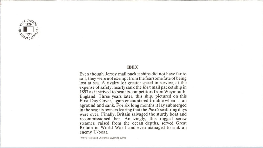 Jersey 1978 FDC - IBEX - J8834