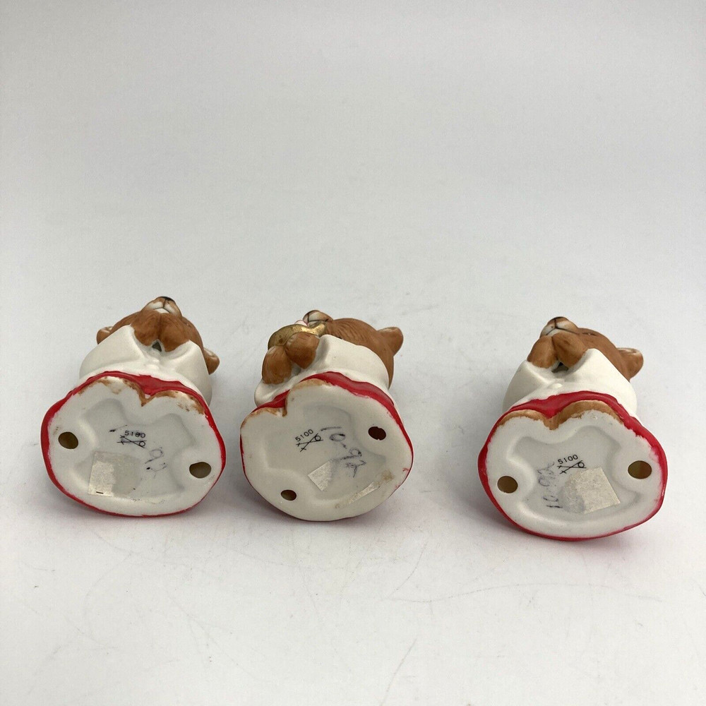 Ceramic Choir Bear Figurines
