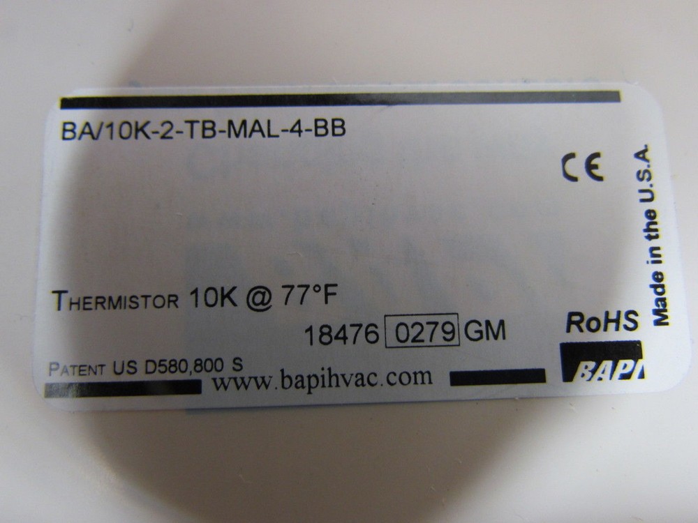 BaPI BA/IOK-2-TB-mal-4BB Thermobuffer Temp 4" Sensor w/ BAPI Box