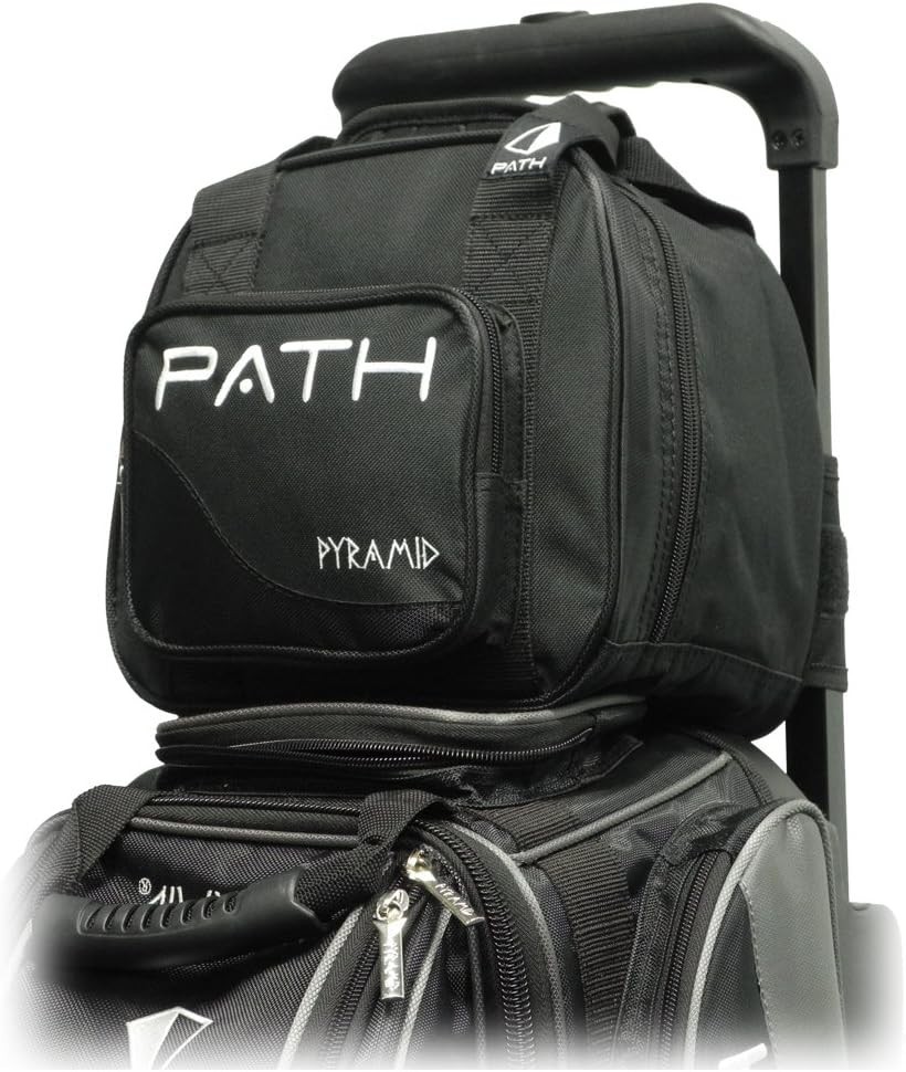 Path Plus One Black Bowling Tote Bag - Durable 600D Fabric with Accessory Pocket