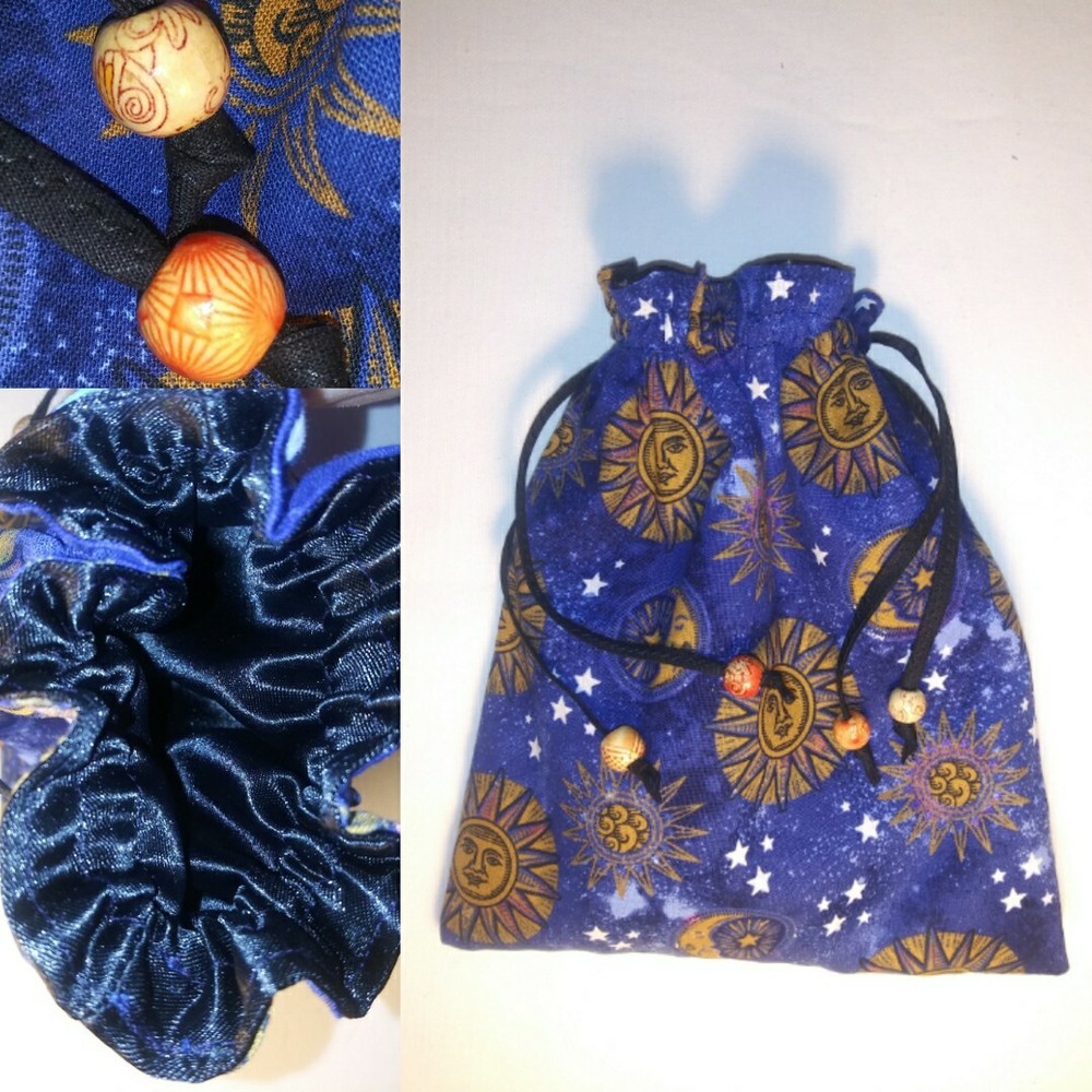 Celestial Sun and Moon tarot bag