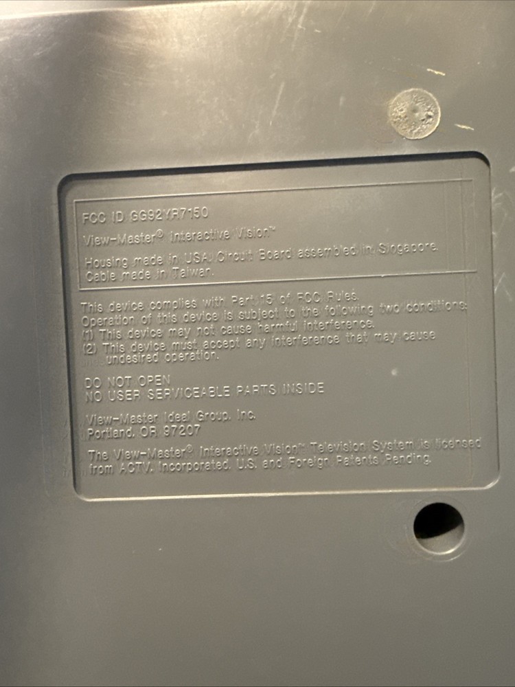 View-master Interactive Vision Television Game System POWERS ON SEE PICS/DESC