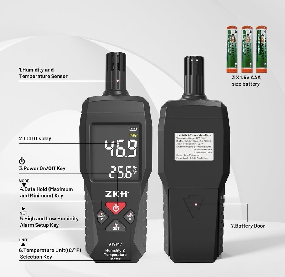 Handheld Digital Thermometer For Temperature Humidity Hygrometer Meter - NEW