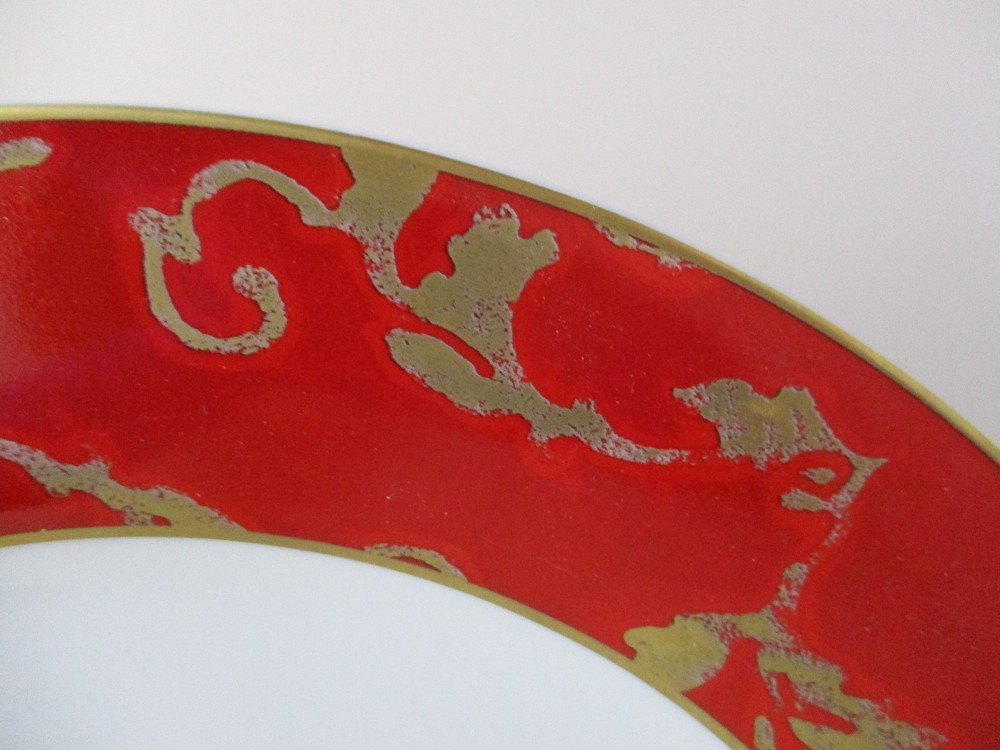 PORCEL GOLD RUBY DINNER PLATE - 10 3/4" 1302I