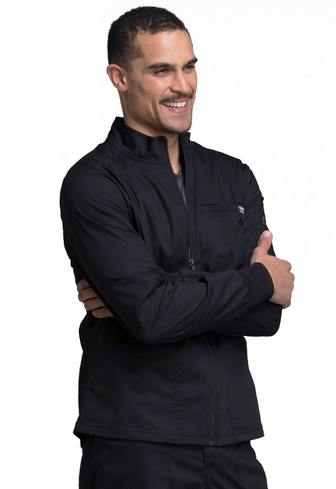 Cherokee Workwear Jacket WW320 BLK Black Revolution Men Zip Front Free Shipping