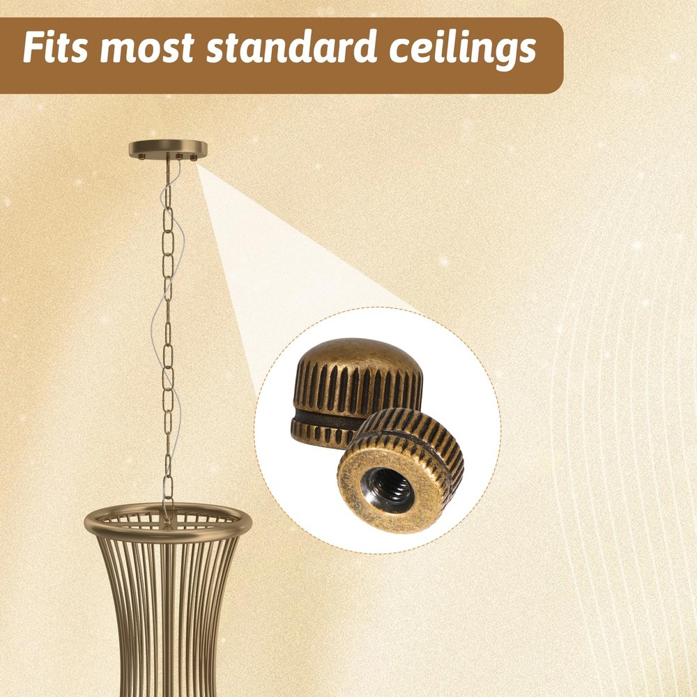 M4 Screw Caps for Light Fixture 8 Pcs Threaded Cap Nuts Ceiling Light Screw Cap