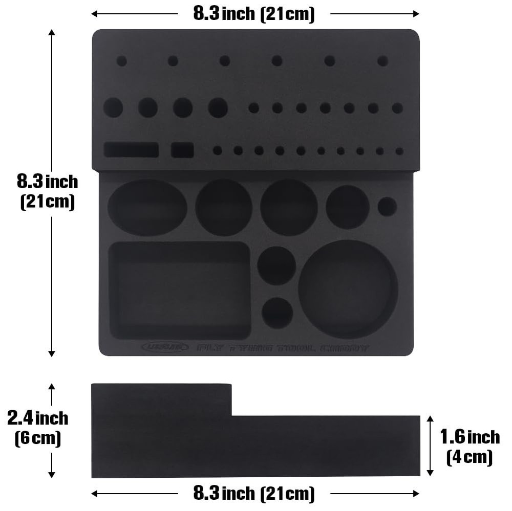 Fly Tying Tool Caddy Organizer 20 Spools 10 Accessory Boxes Station