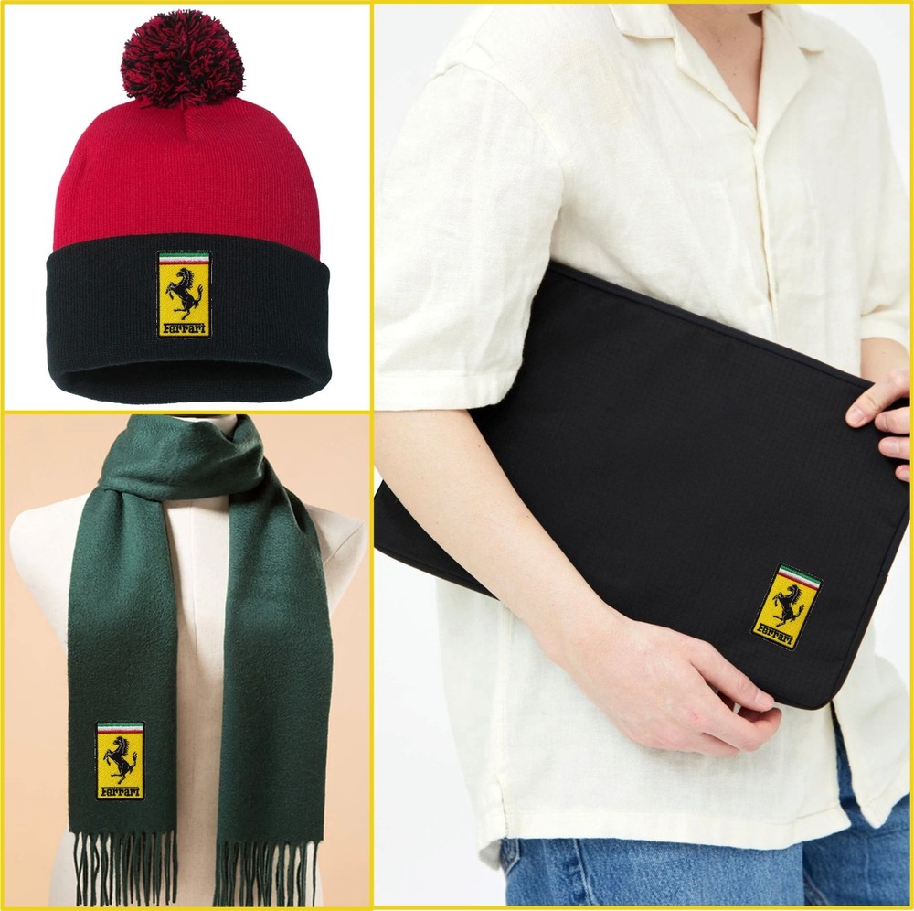 Ferrari Logo Crest Iron On Patch - Sew Patch - Crest Embroidered Patch 3"x1.9"