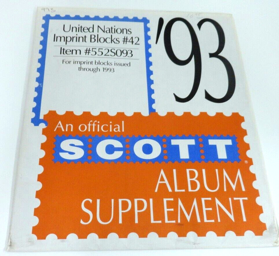 Scott 1993 United Nations Imprint Blocks Supplement #42 552S093 NOS