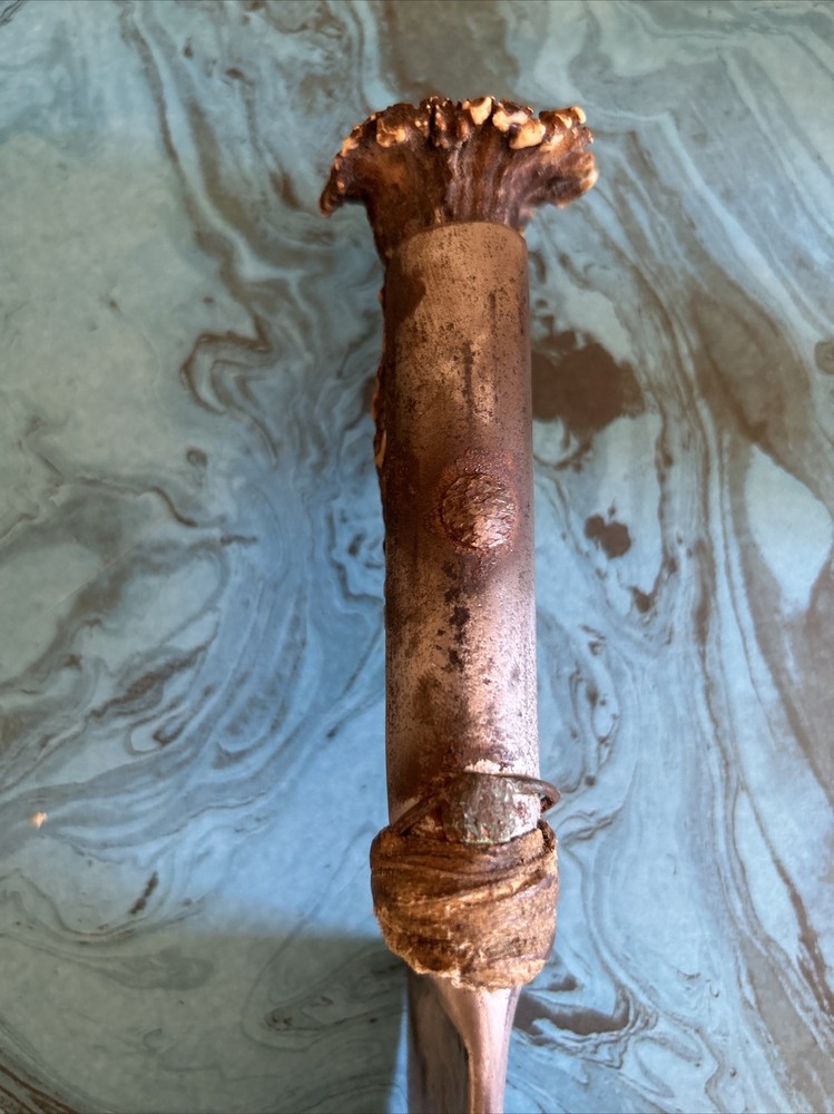 Antique Custom Made Knife, Original Sheath