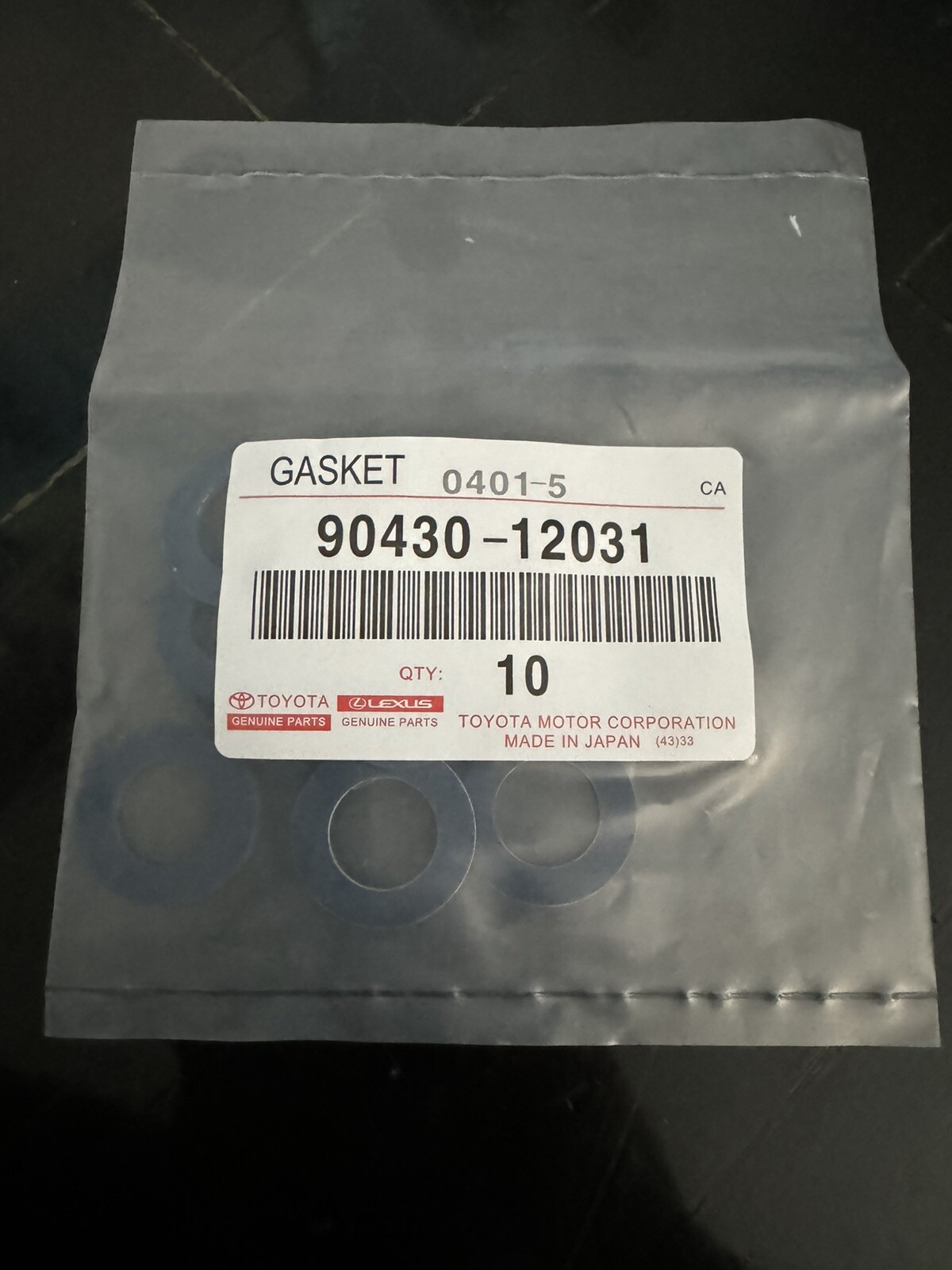 Genuine OEM Toyota 10 Replacement Oil Drain Plug Gaskets 90430-12031 Gasket NEW