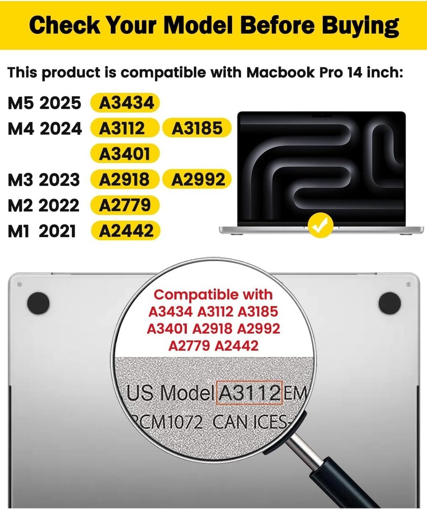 Touch Sensitive Privacy Screen Shield for MacBook Pro 14" - Maximum Protection