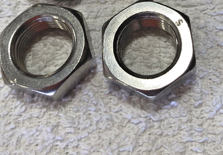 3/4-16   JAM NUT   Stainless Steel  fine thread,  4 pcs