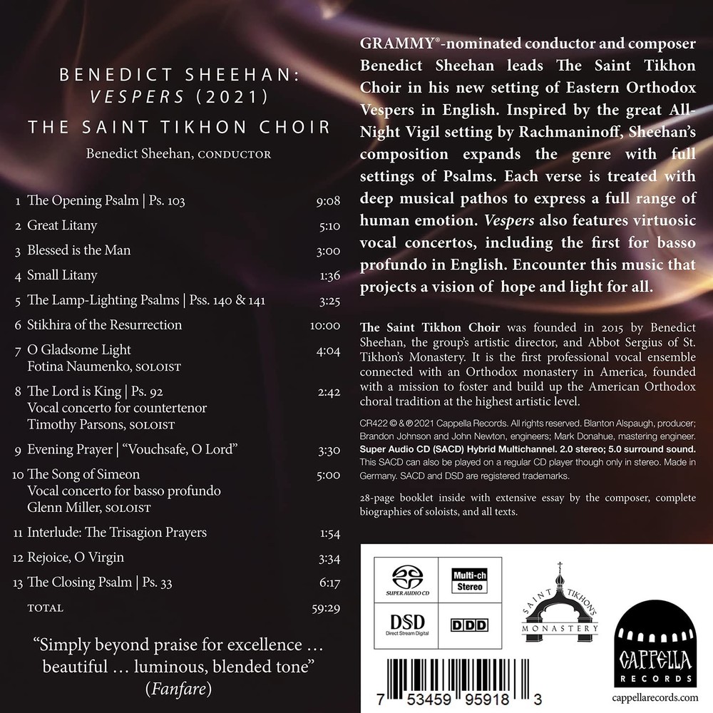Sheehan,Benedict/Saint Tikhon Choir Vespers (CD)