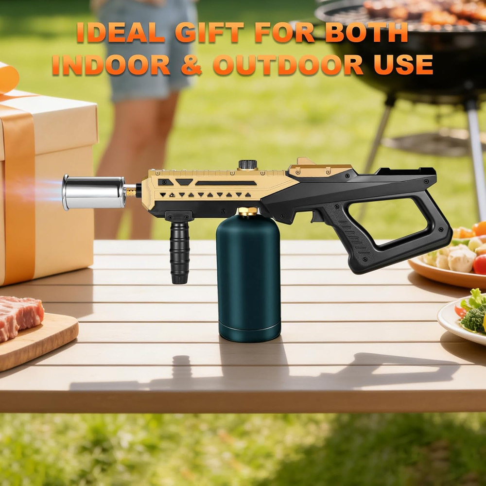Powerful Propane Torch Gun, Adjustable Flame Thrower with Detachable Design for