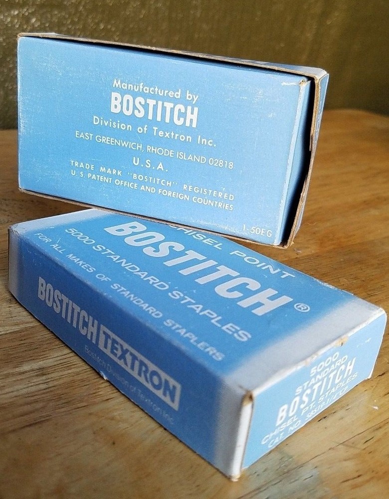 BOSTITCH TEXTRON STANDARD CHISEL POINT STAPLES 5000pc. MADE IN THE U.S.A
