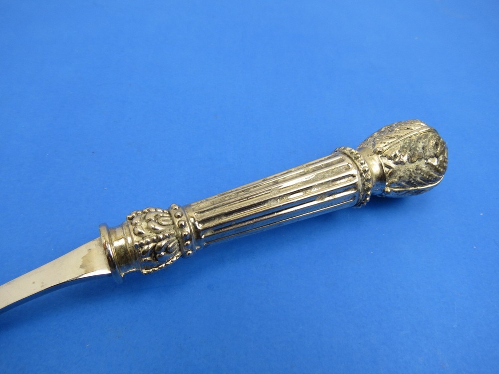 Godinger PLUME Silverplated Ribbed Tip Oval Soup Spoon