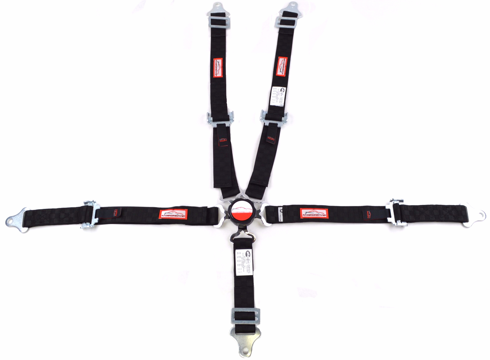 JR DRAGSTER HARNESS 2" SFI 16.1 PULL UP LAP BELT CAM LOCK BLACK CHECKERBOARD