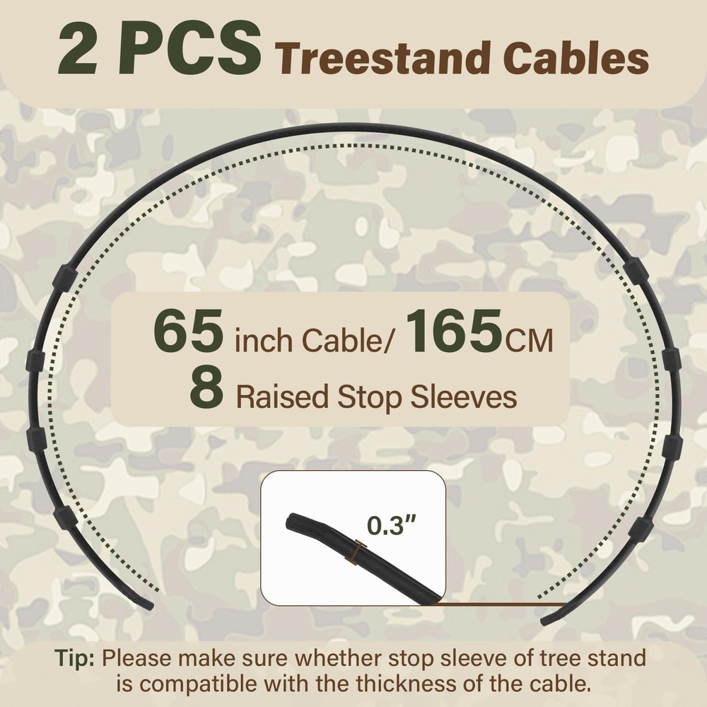 Dimakung Climbing Tree Stand Replacement Cables for Summit Climber, 65" Hang ...