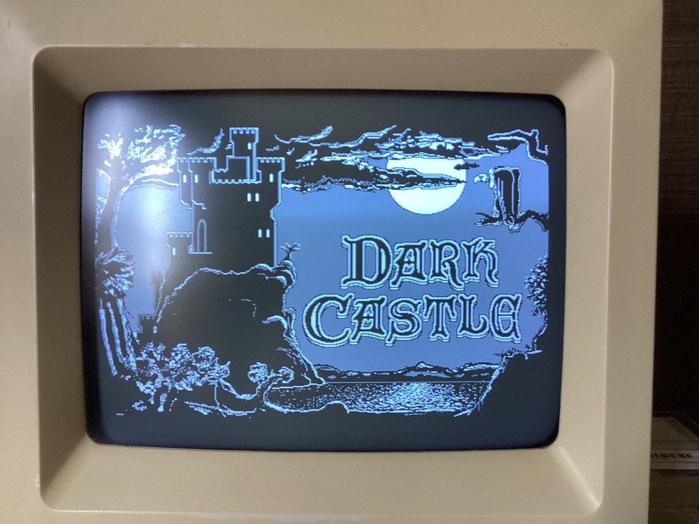 Vintage Macintosh Mac Program Game DARK CASTLE 800K Disk 512k, Plus, SE, Classic
