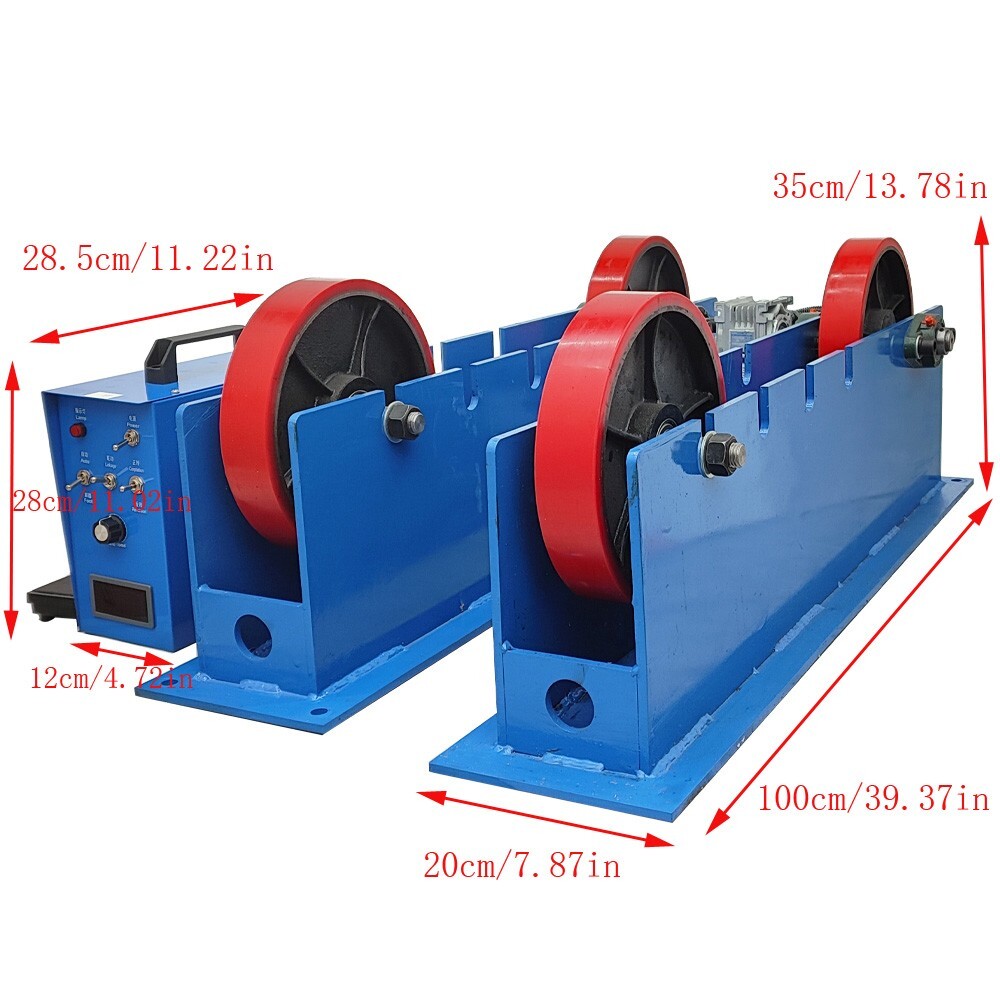 1Ton Welding Turning Roller Positioner Weld Bracket Adjustable Width 2200lbs