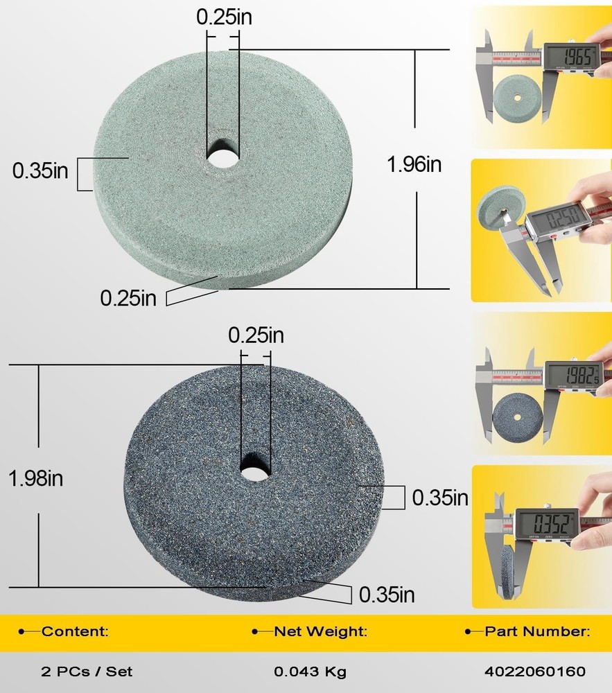 Grinder Sharpening & Honing Stone Set for Bizerba Slicer Replace for 4022060160