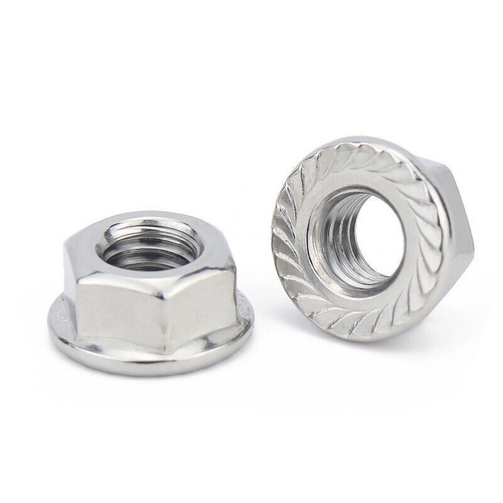 Reverse Thread Flange Nut M5 M6 M8 M10 Hex Rotate Left Nuts A2 Stainless Steel