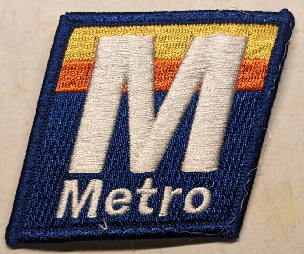 M Madison Metro Blue/Red/Yellow Patch, 2¼" ea side
