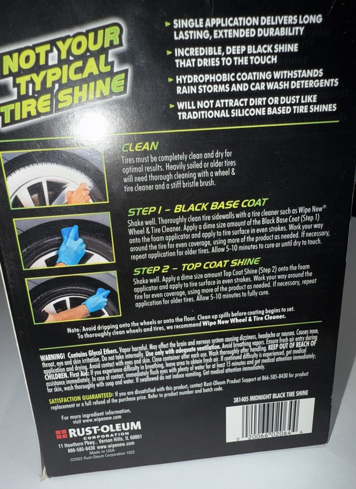 Rust-Oleum 381405 Midnight Black Ultimate Tire Shine System