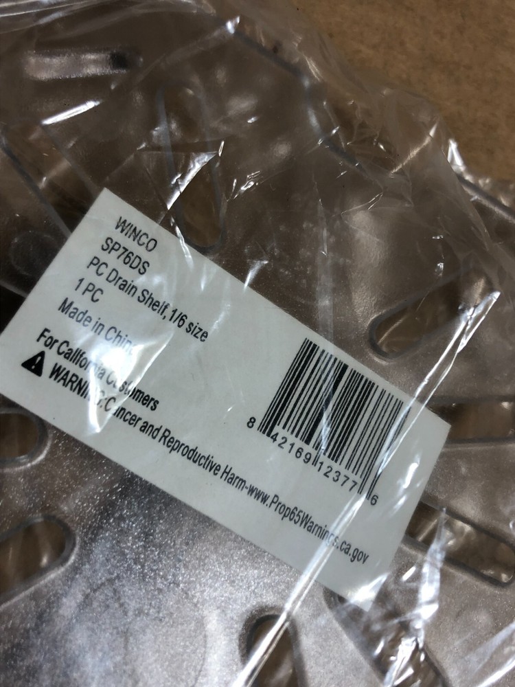 2x Winco SP76DS PolyWare 1/6 Size Pan Grate