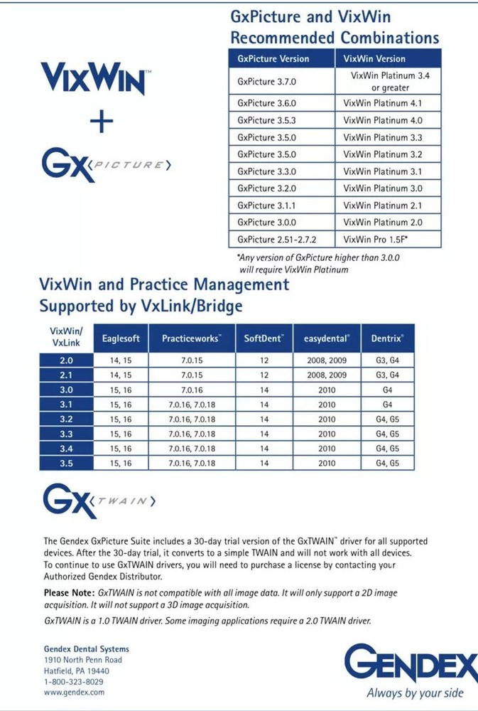 Gendex VixWin Imaging Software - DENTAL IMAGING *Latest Version*