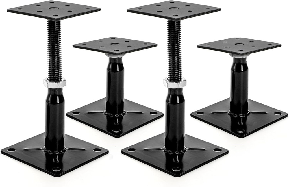 4 Pack Floor Jack Posts Adjustable 4-7” Heavy Duty Support Jacks Joist Deck