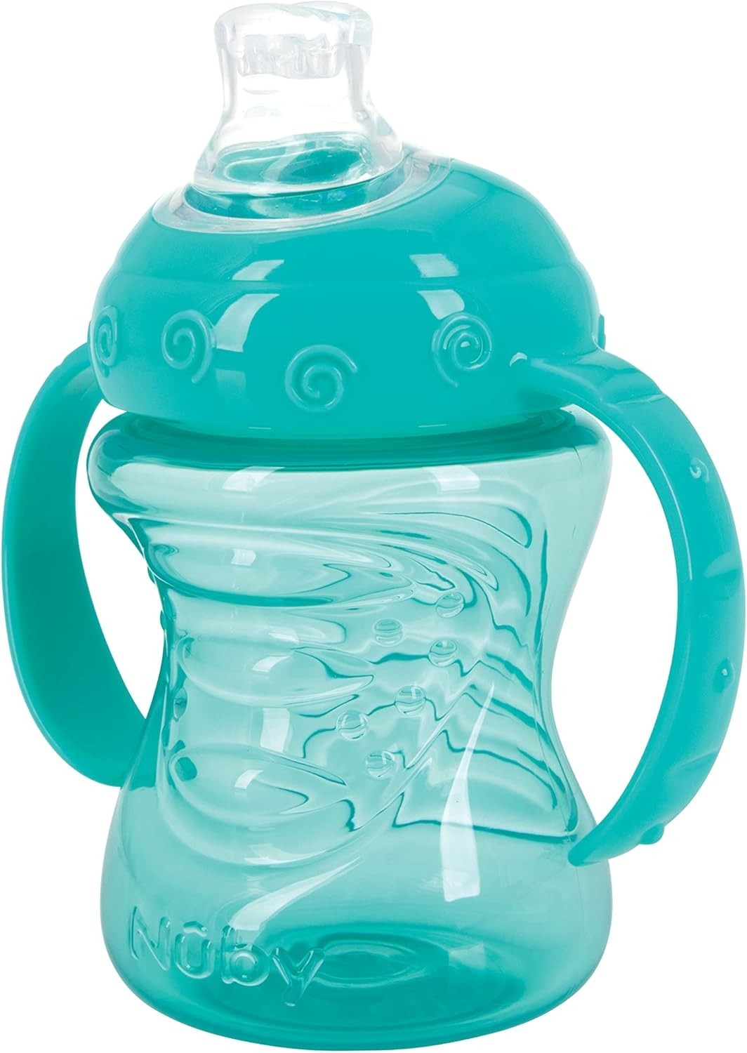 4 PACK Nuby Two-Handle No-Spill Super Spout Grip N' Sip Cup 8 Ounce Colors Vary