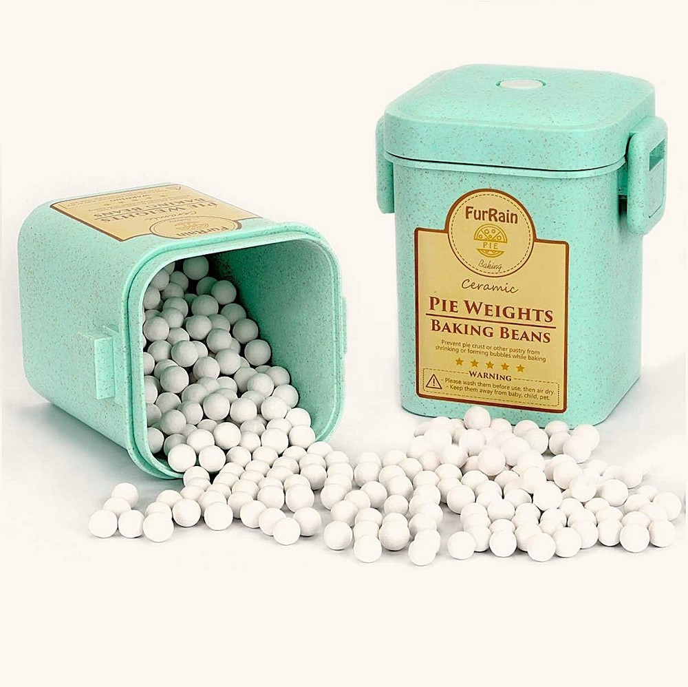 Furrain Ceramic Pie Weights Reusable 10Mm Baking Beans Pie Crust Weigh