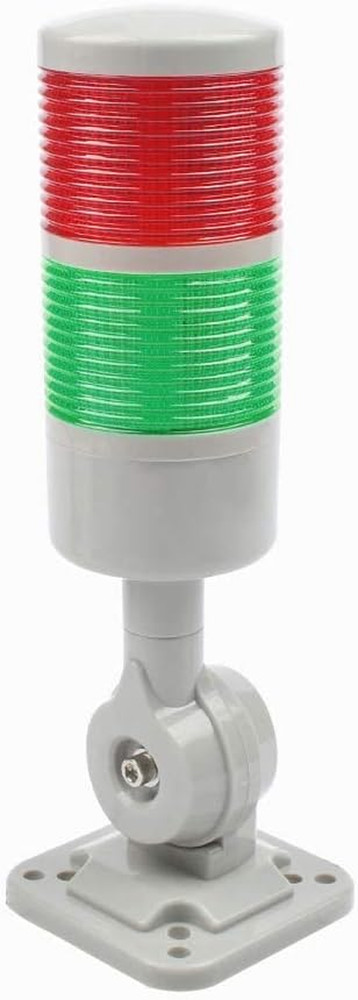 Led Signal Tower Stack Lights, 2 Layer/with Buzzer RED/YELLOW AC 110-220V