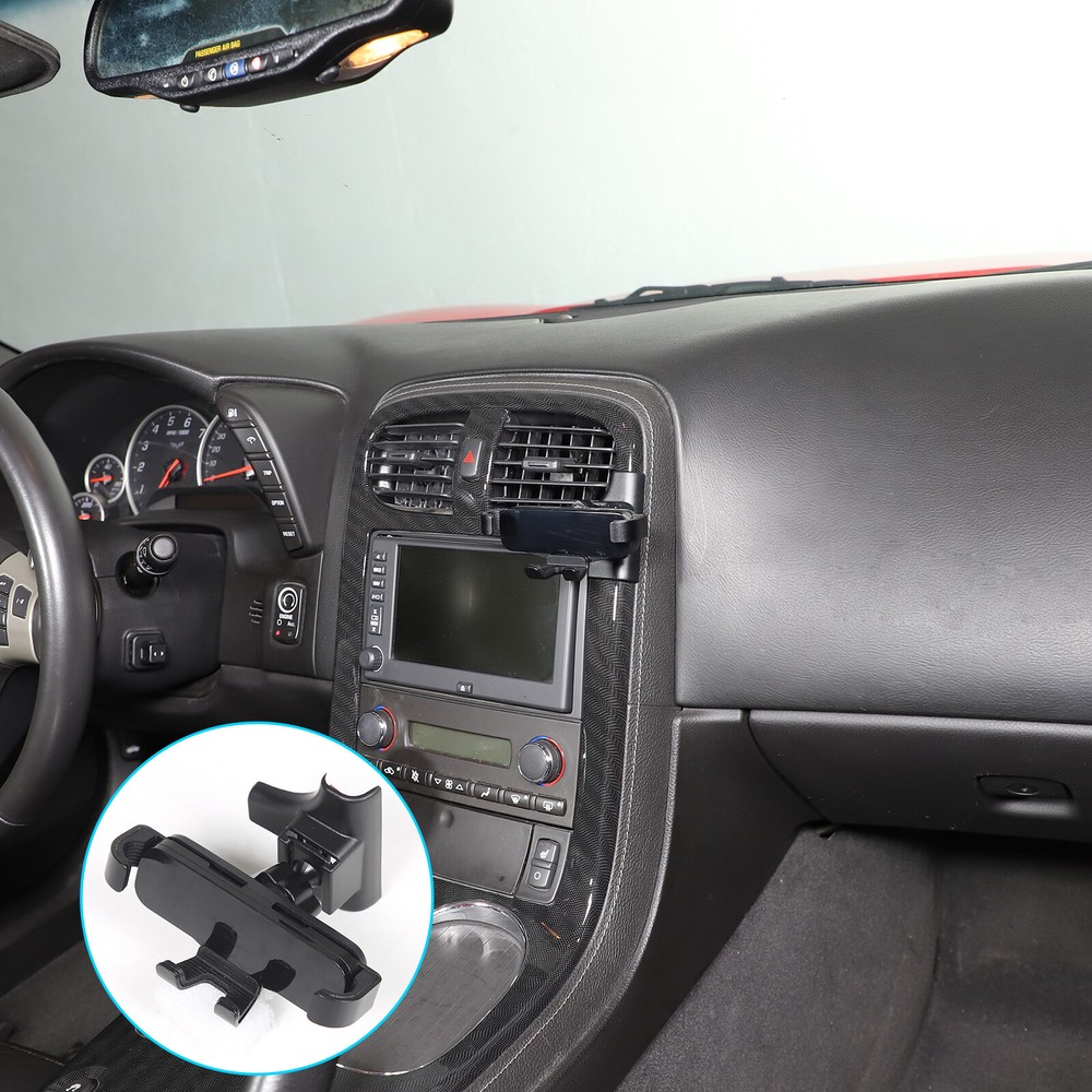 ABS Center Console Mobile Phone Holder Bracket Mount For Corvette C6 2005-2013