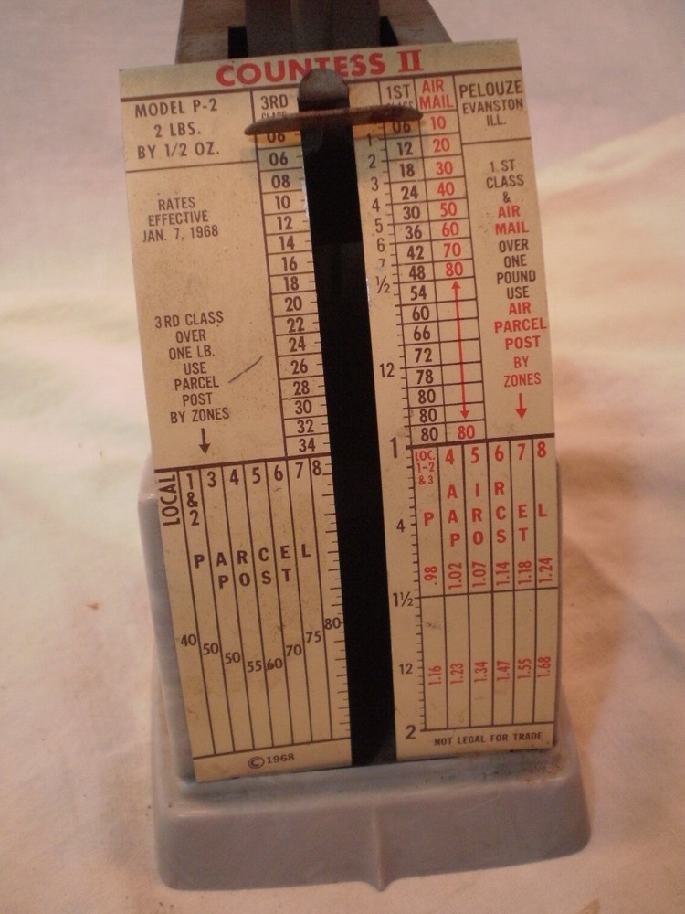 Vintage Postal Postage Scales Model p-2 1968 Spring Scale portion control Used