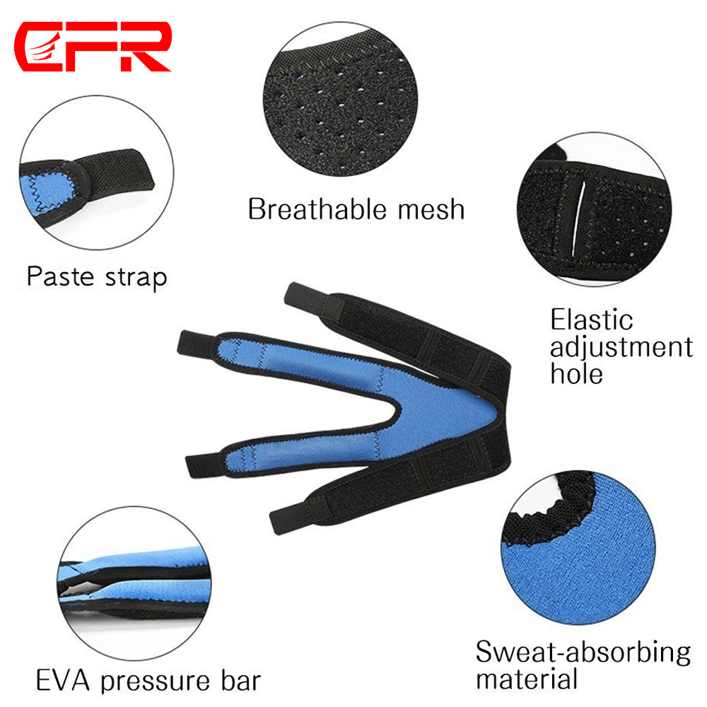 Silicone Knee Brace Sport Support Strong Meniscus Protection Compression Strap